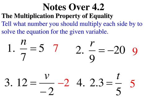 Multiplication Property Of Equality