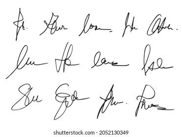 Manual Signature Documents On White Background Stock Vector (Royalty Free) 2052130349 | Shutterstock