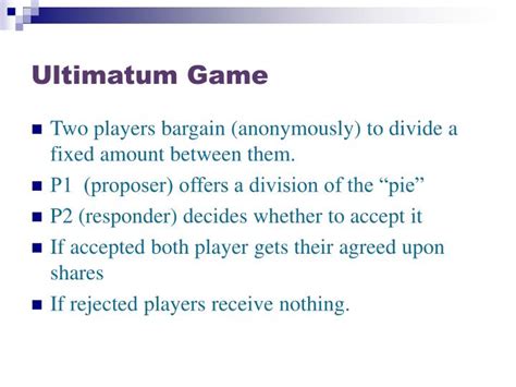 PPT - Ultimatum Game PowerPoint Presentation, free download - ID:456154