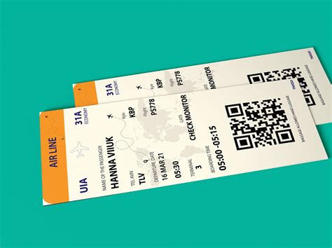 boardingpass mockup by Shamema Akter on Dribbble