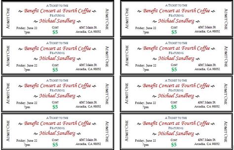 Free Printable Banquet Ticket Template - Printable Templates Free