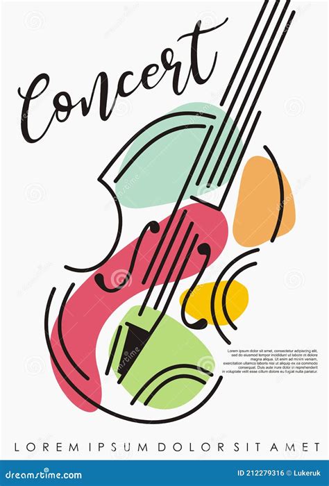 Classical Music Festival Poster Template Cartoon Vector | CartoonDealer.com #141635609