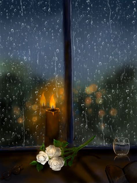 Rainy window view in 2023 | Rainy window, Window painting, Reflection ...