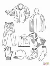 Coloring Page Of Clothes sketch template