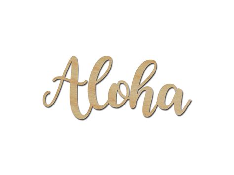 Aloha Word Unfinished Wood Cutout Connected Wooden Letters | Artistic Craft Supply