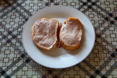 Two Sandwiches with Liver Pate on a Plate Stock Image - Image of bread, delicious: 202166655