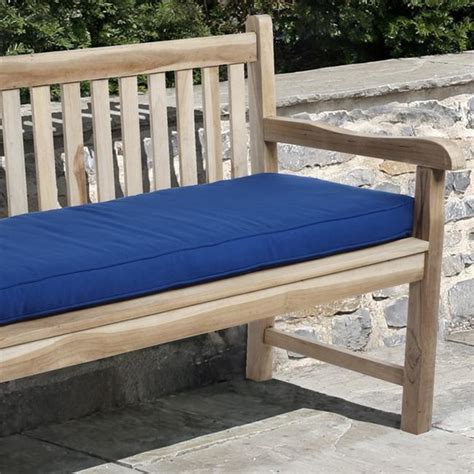 Clara 48-inch Outdoor Blue Bench Cushion with Sunbrella - Contemporary - Outdoor Cushions And ...