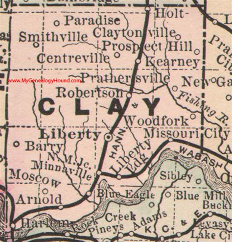 Clay County, Missouri 1886 Map | Liberty missouri, Missouri, Kansas ...