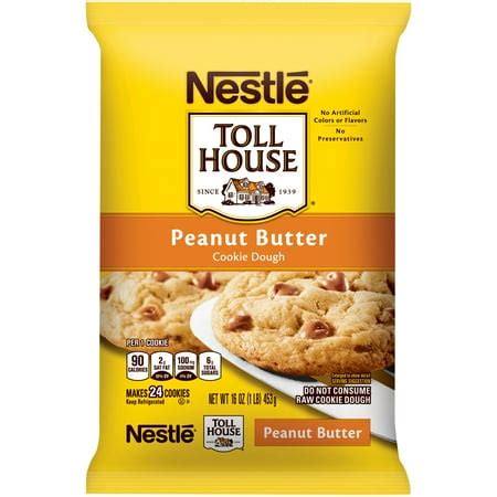 Nestle TOLL HOUSE Peanut Butter Lovers Cookie Dough 16 oz. Bar ...