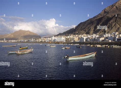 Yemen, Arabian Sea, Al Mukalla Sunrise over the port city of Al Mukalla ...