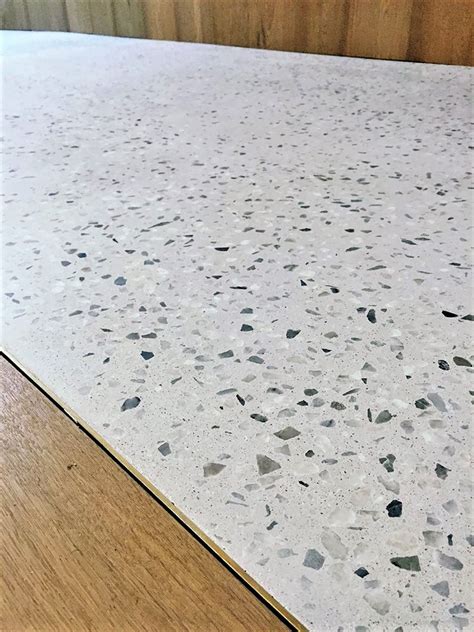 Traditional concrete terrazzo look in an incredibly thin real concrete overlay | Covet ...