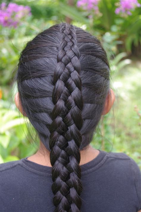 Braids & Hairstyles for Super Long Hair: Micronesian Girl~ 6-Strand French Braid