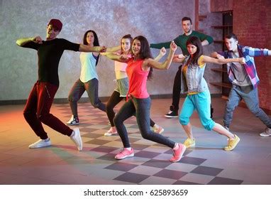 Group Young Hiphop Dancers Studio Stock Photo (Edit Now) 625893659