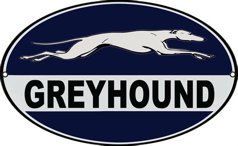 Greyhound Bus Sign 11x18 Oval Archives - Reproduction Vintage Signs