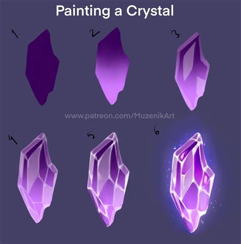 Painting a crystal | Anime art tutorial, Digital art beginner, Drawing tips