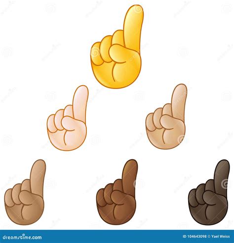 Index Pointing Up Hand Emoji Stock Vector - Illustration of indicating, hand: 104643098