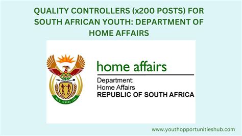 QUALITY CONTROLLERS (x200 POSTS) FOR SOUTH AFRICAN YOUTH: DEPARTMENT OF ...