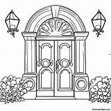 Fantasy Seek Doors Coloring Page  Pagescom sketch template