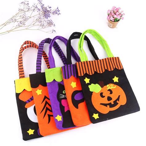 Colorful Halloween Candy Bag Gift Bags Pumpkin Trick Or Treat Bags ...