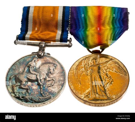 World War One medals. British War Medal and the Victory Medal Stock Photo - Alamy