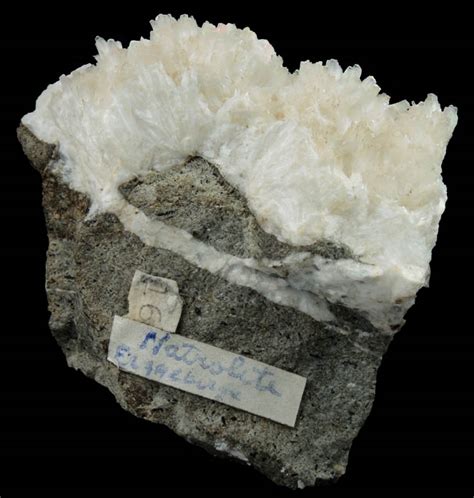 Photographs of mineral No. 70113: Natrolite on Phonolite from ...