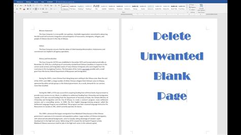 How to Delete Blank Page after table in Microsoft office Word - YouTube