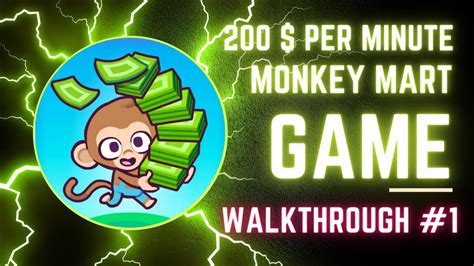 Monkey Mart Poki Game || Walkthrough || 200 Dollar per Minute Poki Game - YouTube