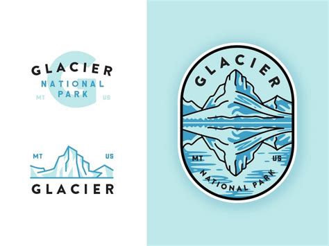 Glacier National Park | Graphic design inspiration, Badge design ...