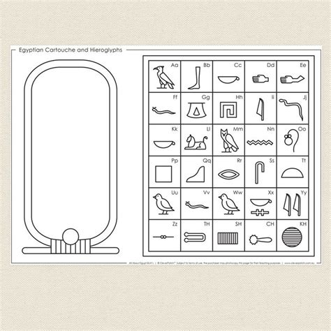 Egyptian Cartouche and Hieroglyphs - CleverPatch | Ancient egypt ...