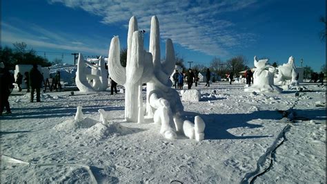 Snow and Ice sculptures - 2017 Winter Carnival. - YouTube