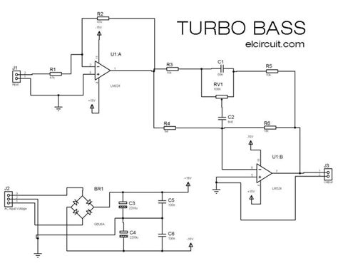 Turbo Bass or Bass Booster Circuit | Circuito eletrônico, Amplificador de áudio, Esquemas ...