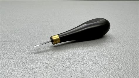 Ebony Handled Awl With 3mm Point 100mm Long - Tool Exchange