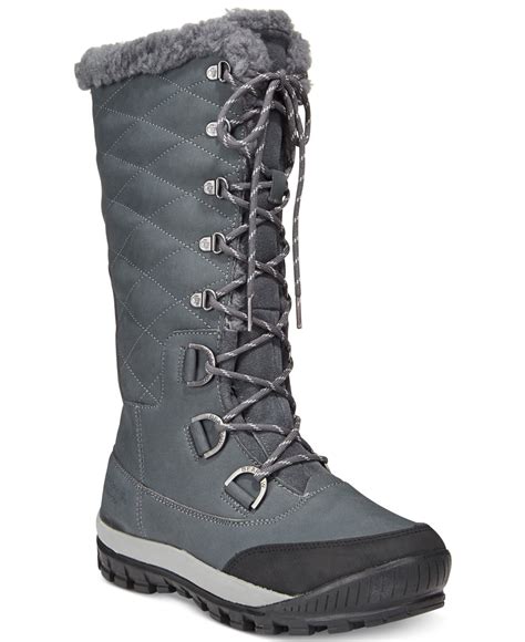 Bearpaw Isabella Waterproof Tall Cold Weather Boots in Gray (Charcoal) | Lyst