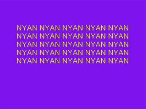 NYAN CAT (NYAN SONG) LYRICS - YouTube