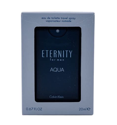 mini Eternity Aqua by Calvin Klein 0.67 oz EDT Travel Spray for men ...