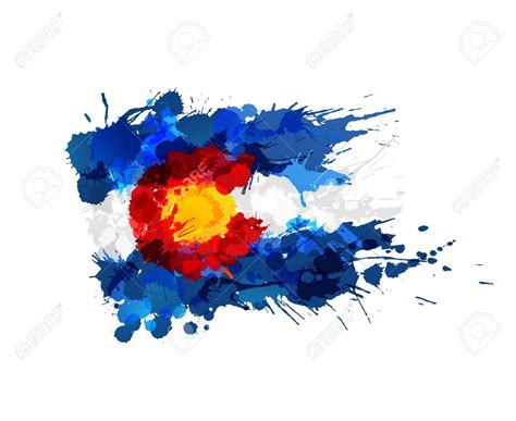 Flag Of Colorado Made Of Colorful Splashes Royalty Free Cliparts, Vectors, And Stock ...