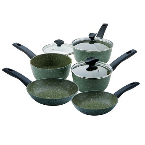 Buy Prestige Eco Non Stick Pots and Pans Set – 5 Piece Recycled Induction Hob Pan Set with Lids ...