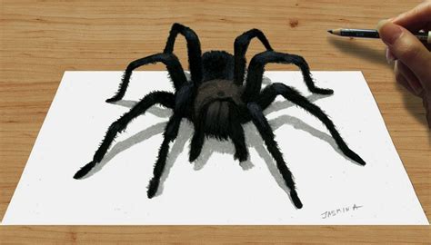 3D Pencil Drawing of a Black Spider | Jasmina Susak | 3d pencil drawings, 3d pencil art, Pencil ...