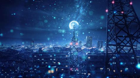 Anime City Lights Wallpapers - Top Free Anime City Lights Backgrounds - WallpaperAccess