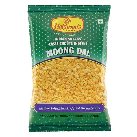 Haldiram Indian Snacks Moong Dal All Time Salted Snack of Fried Mung Lentils 150g ( 5.2 Oz ...