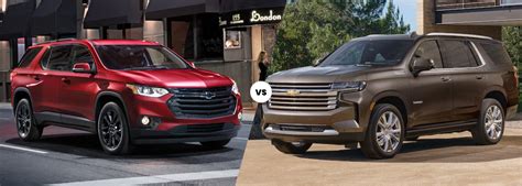 2021 Chevy Traverse vs. Tahoe | 3rd Row SUV Price, Dimensions, Engine