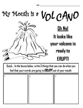 My Mouth is a Volcano Activity by Megan Williams | TPT