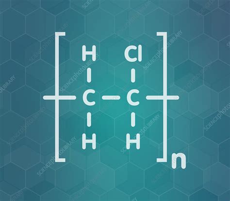 Polyvinyl chloride polymer chemical structure, illustration - Stock Image - F027/9294 - Science ...