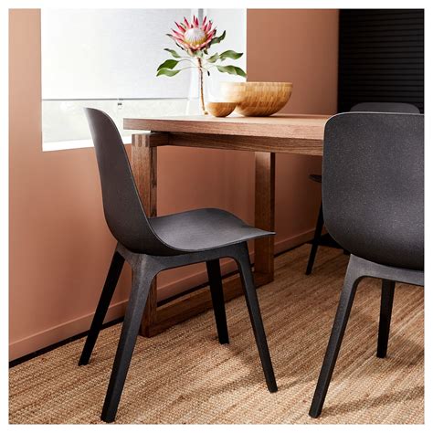 ODGER Chair - anthracite - IKEA Ikea Dining Room, Table Ikea, Ikea Chair, Room Chairs, Side ...