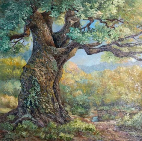 Old Oak Tree, Painting by Tamara Rozinskay | Artmajeur