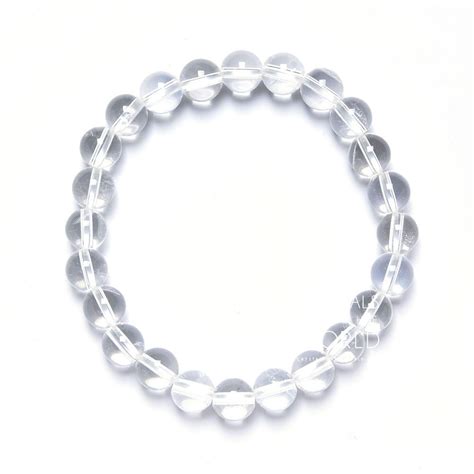 Clear Quartz Bead Bracelet - Crystals of the World