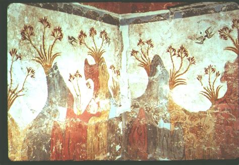 Fresco painting from Thera, Greece (about 1600 BC) | Greek paintings, Minoan art, Greek art