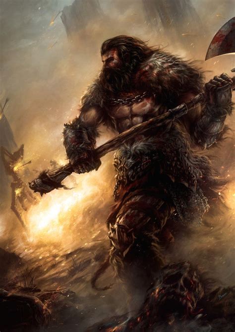 The barbarian | Fantasy art, Barbarian, Fantasy artwork