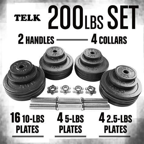 Adjustable Dumbbells 200 lbs - Telk - Telk Fitness