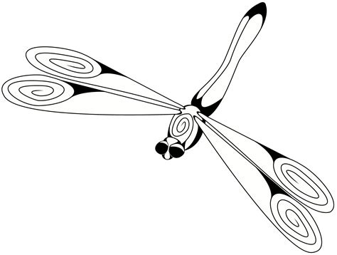 Dragonfly Line Drawing - ClipArt Best